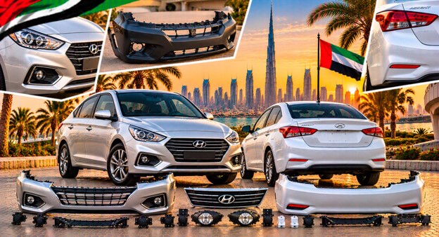 Replacement front bumper for Hyundai Accent in the UAE