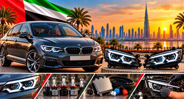 Left and right replacement headlights for BMW 320i