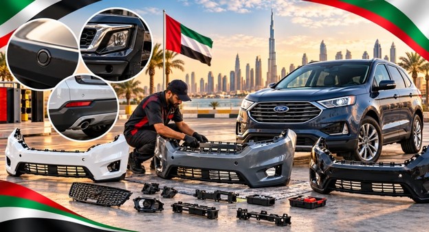 Ford Edge rear bumper for vehicle repair and replacement