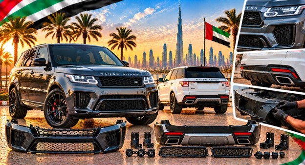 Replacement front bumper for Range Rover Sport in the UAE