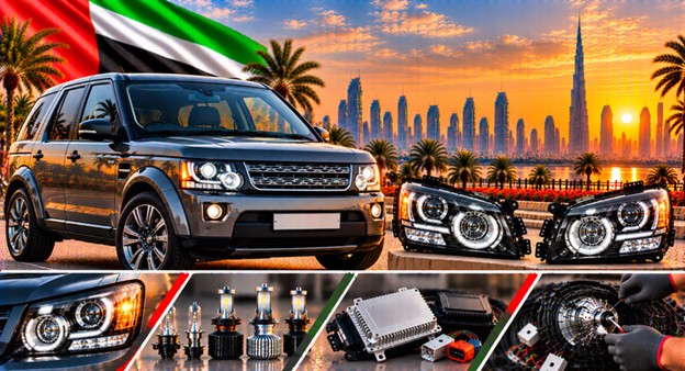 Left and right replacement headlights for Land Rover Discovery 4