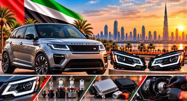 Left and right replacement headlights for Range Rover Evoque
