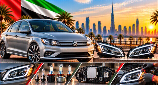 Left and right replacement headlights for Volkswagen Jetta