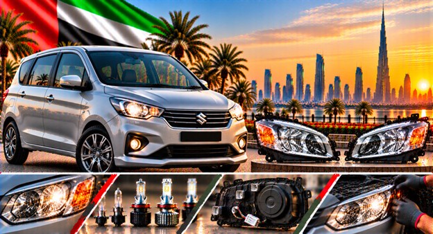 Left and right replacement headlights for Suzuki Ertiga