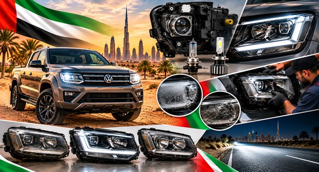Left and right replacement headlights for Volkswagen Amarok