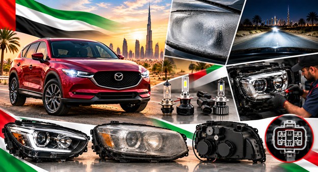 Left and right replacement headlights for Mazda CX-5