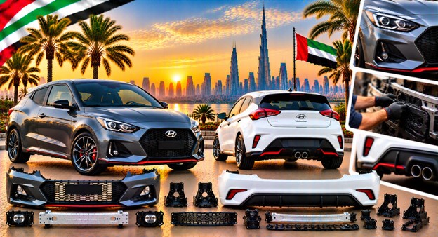 Hyundai Veloster rear bumper for vehicle repair and replacement