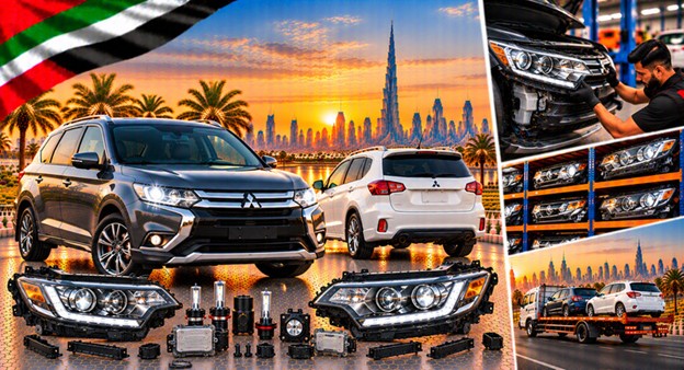 Left and right replacement headlights for Mitsubishi Outlander
