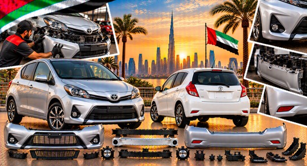 Replacement front bumper for Toyota Yaris (Vitz) in the UAE