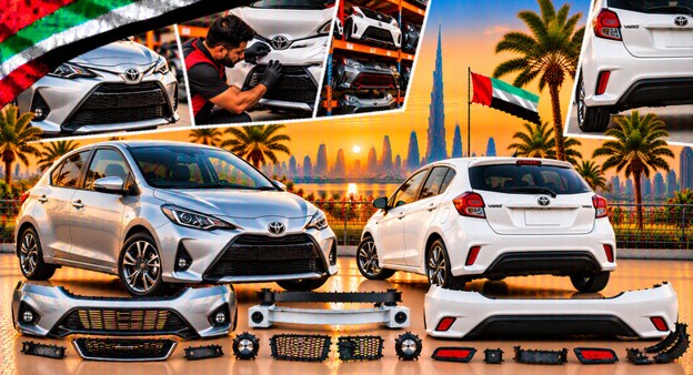 Replacement front bumper for Toyota Yaris (Vitz) in the UAE