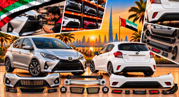 Toyota Yaris (Vitz) rear bumper for vehicle repair and replacement
