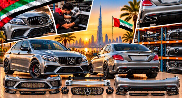 Replacement front bumper for Mercedes-Benz C63 AMG in the UAE