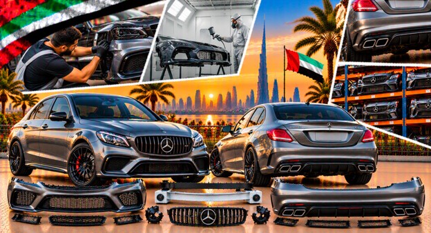 Mercedes-Benz C63 AMG rear bumper for vehicle repair and replacement