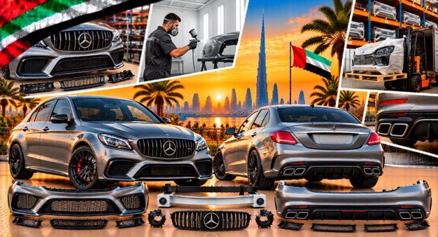 Mercedes-Benz C63 AMG replacement bumper assembly for compatible models