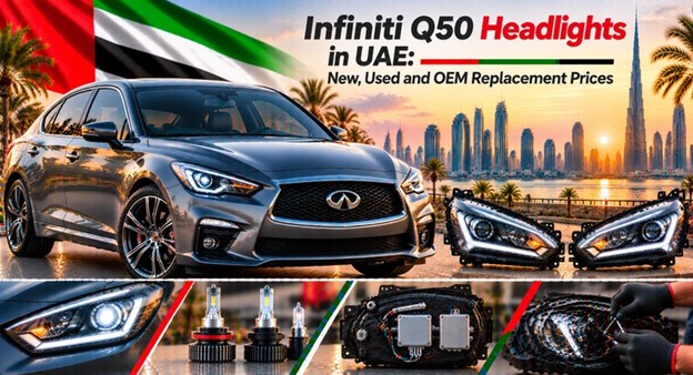 Infiniti Q50 headlights for replacement in the UAE