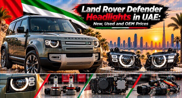 Land Rover Defender headlights for replacement in the UAE