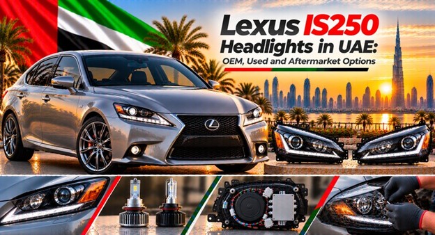 Lexus IS250 headlights for replacement in the UAE