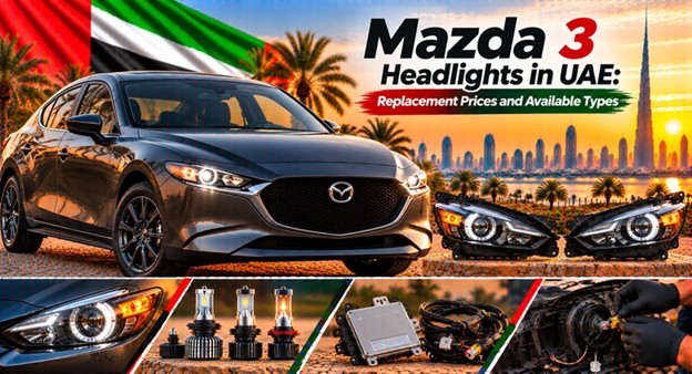 Mazda 3 headlights for replacement in the UAE