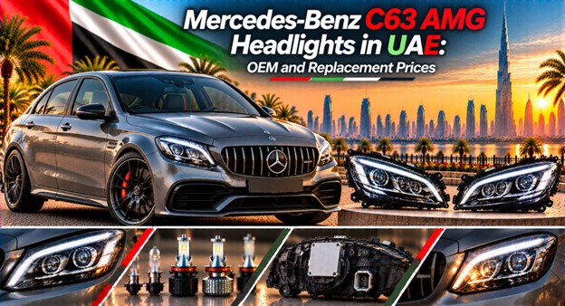 Mercedes C63 AMG headlights for replacement in the UAE