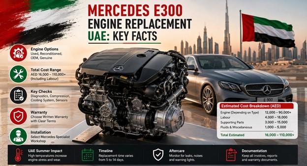 Replacement Mercedes E300 Engines