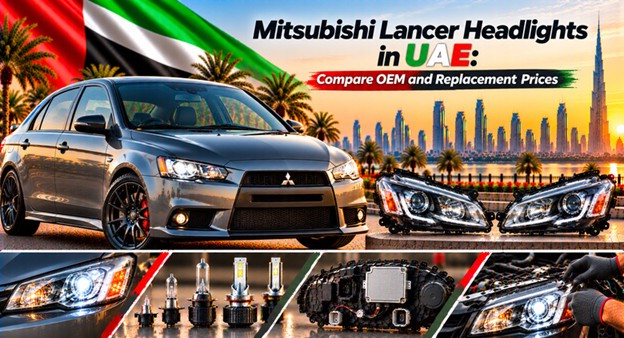 Mitsubishi Lancer headlights for replacement in the UAE