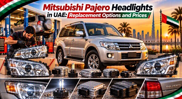 Mitsubishi Pajero headlights for replacement in the UAE