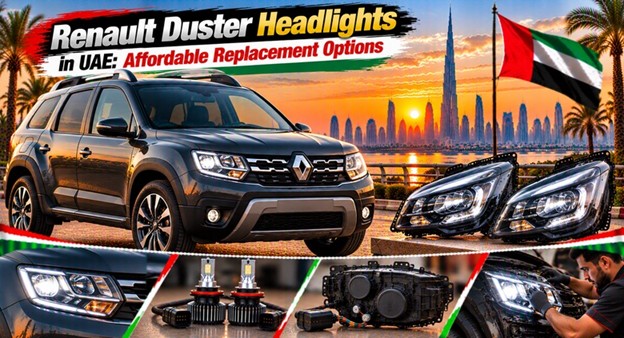 Renault Duster headlights for replacement in the UAE