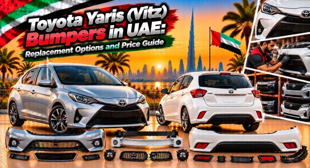 Toyota Yaris (Vitz) bumpers available in the UAE for replacement